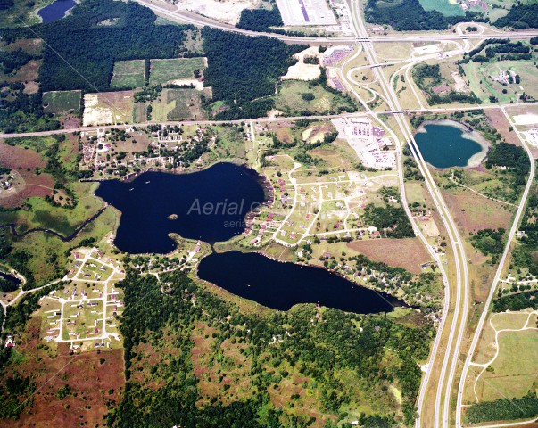 Big & Little Otter Lakes in Steuben County, Michigan